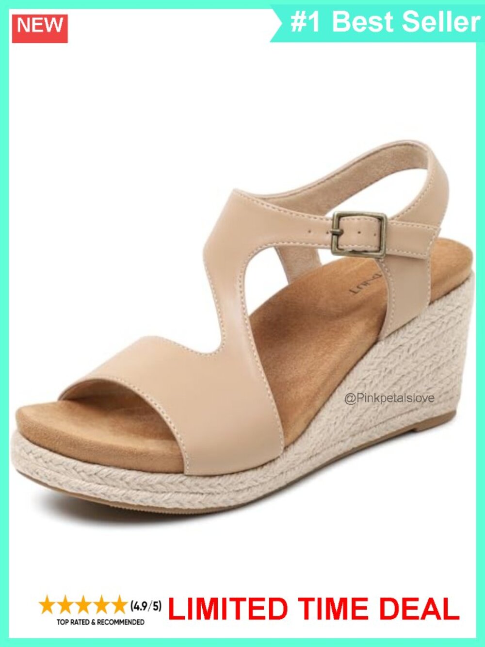 Womens Espadrille Wedge Sandals Open Toe Ankle Strap Platform Summer Dress